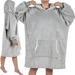 Ruhhy XXL oversize flanel pulóver takaró 2in1 szürke 24402 (5900779952706)