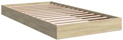 vidaXL sonoma tölgyszínű szerelt fa ágykeret 100 x 200 cm (842058) (842058)