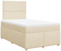 vidaXL krémszínű szövet rugós ágy matraccal 120 x 190 cm (3291217) (3291217)