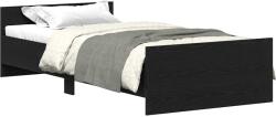 vidaXL fekete tölgy színű szerelt fa ágykeret matrac nélkül 90x190 cm (862367) (862367)