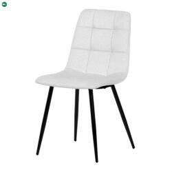  Étkezőszék, fehér, bársony szövet, DCL-X7015 WT2