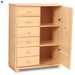 Etsberger Anikó 1 ajtós 6 fiókos fenyő komód balos sorolható