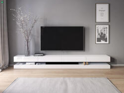 WIPMEB RTV FLY LE DOUBLE TV-állvány, fehér / fehér magasfényű, 1 ajtós