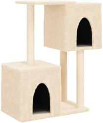 vidaXL krémszínű macskabútor szizál kaparófákkal 86 cm (172100) (172100)