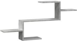 vidaXL betonszürke szerelt fa fali polc 104 x 15 x 49 cm (853203) (853203)