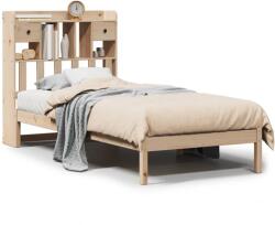 vidaXL tömör fenyőfa könyvespolcos ágy matrac nélkül 90 x 200 cm (3321620) (3321620)