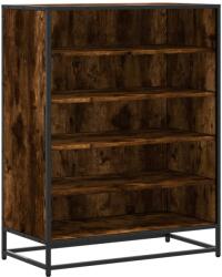 vidaXL füstös tölgy színű szerelt fa és fém cipőszekrény 75x38x97, 5 cm (3300872) (3300872)