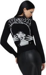 KILLSTAR дамска жилетка (cardigan) KILLSTAR x ELVIRA - Web Of Lies - Black/White - KSRA014131