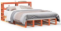 vidaXL viaszbarna tömör fenyőfa ágy matrac nélkül 160 x 200 cm (3306503) (3306503)