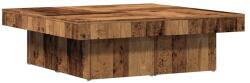 vidaXL antik fa színű szerelt fa dohányzóasztal 90 x 90 x 28 cm (856554) (856554)