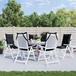 vidaXL 6 db fekete oxford-szövet magas háttámlájú székpárna (377625 VidaXL) (377625 VidaXL)