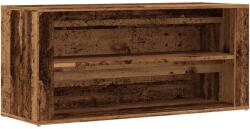 vidaXL antik fa színű szerelt fa cipőtároló pad 100 x 35 x 45 cm (857089) (857089)