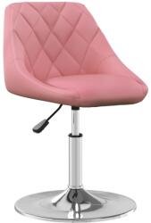 vidaXL 4 db rózsaszín bársony forgó étkezőszék (3088763) (3088763)