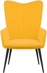 vidaXL mustársárga bársony pihenőszék (327684) (327684)