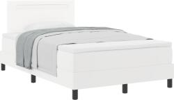 vidaXL Boxspring Ágy Matraccal Fehér Kis Dupla Műbőr (3339041) (3339041)