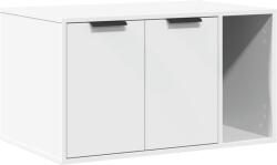 vidaXL fehér szerelt fa macskaalomdoboz 80 x 50 x 45 cm (857733) (857733)
