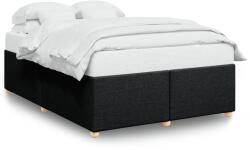 vidaXL fekete szövet ágykeret matrac nélkül 160 x 200 cm (3284745) (3284745)
