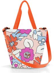 Reisenthel SHOPPER XS narancs-pink virág motívumos kis méretű divattáska ZR3078