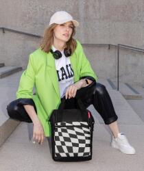 Reisenthel ALLROUNDER R ECO fekete-fehér absztrakt mintás, 2in1 táska-hátizsák JR7066