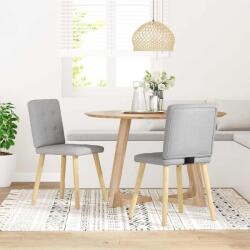 vidaXL étkezőszékek 2 db Felhőszürke szövet (4101077) (4101077)