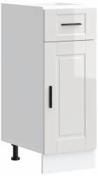 vidaXL Porto magasfényű fehér szerelt fa konyhai alapszekrény (853939) (853939)