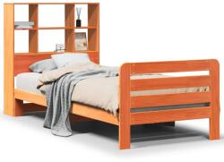 vidaXL viaszbarna tömör fenyőfa ágy matrac nélkül 75 x 190 cm (3309940) (3309940)