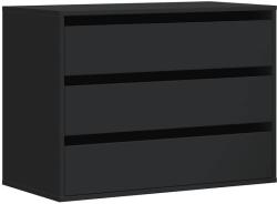 vidaXL fekete szerelt fa fiókos sarokszekrény 80 x 41 x 58 cm (852853) (852853)