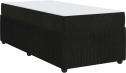 vidaXL Ágykeret matraccal Egyéb Fekete 90 x 200 cm Bársony (3398349) (3398349)