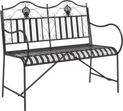 vidaXL Fém pad Fekete Fém Standard Dekoratív betétek Kültéri pad (42008119) (42008119)