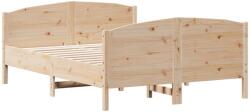 vidaXL tömör fenyőfa ágykeret fejtámlával 140 x 200 cm (3216173) (3216173)
