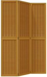 vidaXL 3 paneles barna tömör császárfa térelválasztó (358814) (358814)