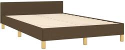 vidaXL sötétbarna szövet ágykeret fejtámlával 120 x 190 cm (379537) (379537)