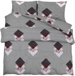 vidaXL szürke pamut ágyneműhuzat-garnitúra 155 x 220 cm (136470) (136470)