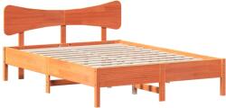 vidaXL viaszbarna tömör fenyőfa ágy matrac nélkül 120 x 190 cm (3328252) (3328252)