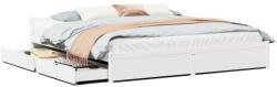 vidaXL fehér tömör fenyőfa ágy matrac nélkül 180 x 200 cm (3301695) (3301695)