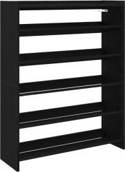 vidaXL fekete szerelt fa cipőtároló szekrény 80x25x100 cm (859897) (859897)
