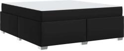 vidaXL Ágykeret Egyéb Fekete 180 x 200 cm Műbőr (3399246) (3399246)