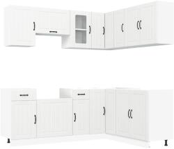 vidaXL 11 darabos konyhaszekrény szett "Kalmar" Fehér színű műfa (3314941) (3314941)