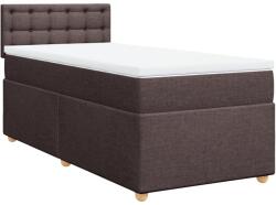 vidaXL sötétbarna szövet rugós ágy matraccal 100 x 200 cm (3286608) (3286608)