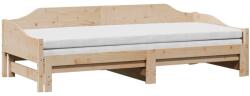 vidaXL tömör fenyőfa kihúzható kanapéágy 90 x 190 cm (850908) (850908)