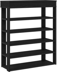 vidaXL fekete szerelt fa cipőtartó 80x30x98 cm (859933) (859933)