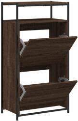 vidaXL barna tölgyszínű szerelt fa cipősszekrény 60x34x112 cm (840033) (840033)
