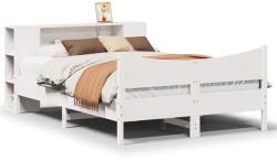 vidaXL fehér tömör fenyőfa ágy matrac nélkül 120 x 200 cm (3323303) (3323303)