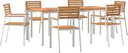 vidaXL 7 részes kerti étkezőszett tömör tíkfával (3334787) (3334787)