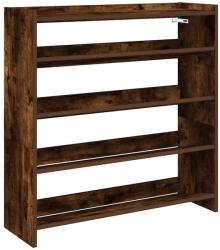 vidaXL füstös tölgy színű szerelt fa cipőtartó 80x25x81 cm (859909) (859909)
