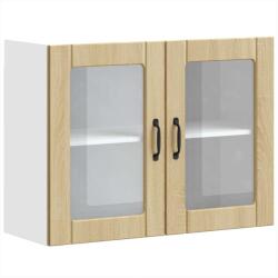 vidaXL konyhai fali szekrény üvegajtóval Lucca sonoma tölgy (853850) (853850)