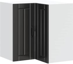 vidaXL Lucca fekete szerelt fa konyhai fali sarokszekrény (853858) (853858)