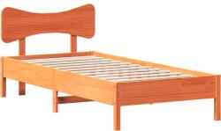 vidaXL viaszbarna tömör fenyőfa ágy matrac nélkül 100 x 200 cm (3328240) (3328240)
