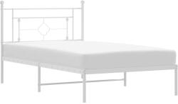vidaXL fehér fém ágykeret fejtámlával 107x203 cm (374384) (374384)