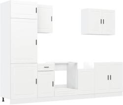 vidaXL 7 darabos konyhaszekrény szett "Kalmar" Fehér színű műfa (3314781) (3314781)